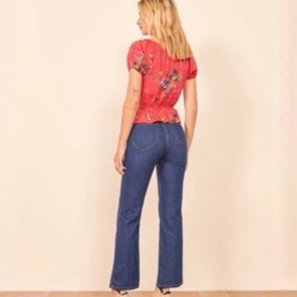 Reformation Lenny Top in Fiji Tropical Print Size Small - Picture 4 of 11